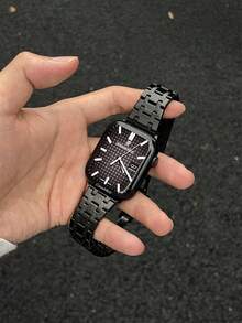 商務不鏽鋼手錶錶帶，兼容 ，適用於 42mm、38mm、40mm、41mm、44mm、45mm、46mm、49mm 及其他尺寸。時尚智慧手錶替換錶帶，適用於 Ultra2、Ultra、SE2、SE、11、10、9、8、7、6、5、4、3、2、1 系列，男女皆宜，學生返校理想禮物。 - 黑色 - 查看 6