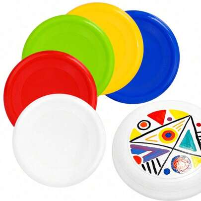 1pc Outdoor Soft Flying Disc, Parent-Child Interactive Supplies, Blank DIY Painting Flying Disc, Daily Interactive Accessories For Pets And Outdoor Leisure Use