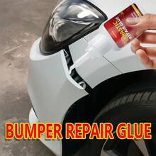 Adesivo de alta resistência para reparo de plásticos de para-choques automotivos - Forte agente de ligação estrutural, sem necessidade de soldagem para reparar rachaduras, fragmentos e danos por impacto. Cura rápida. Adequado para para-choques, bases de retrovisores, portas, janelas, tetos, carrocerias externas, acabamentos e vedações plásticas. Ideal para reparos "faça você mesmo". Impermeável e resistente ao calor e ao frio. Recomendado por técnicos de estética automotiva. - 20ml - Ver 8