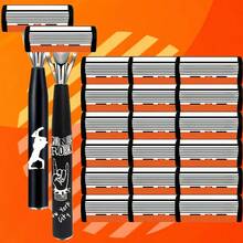 2026 Men And Women Shaving Razor With 6-Layer Precision Blades & Lubricating Strip - Contour-Fitting Facial Shaver For Beards, Mustaches, Chin Hair - For Smooth, Comfortable Shave - Ideal For Light Beige & For Grooming Routine - Multicolor - View 11