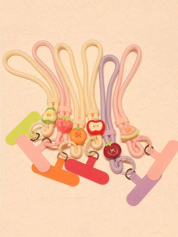 1pc Delicate Phone Lanyard Strap, Short Wristband Keychain Pendant, Durable & Versatile For Phone Case, USB, Suitable For Women