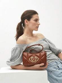Love Moschino Women's Waterproof Durable Zippered Daily Weekend Gym Brown JC4083PP1NLC-0312 - Burgundy - View 1