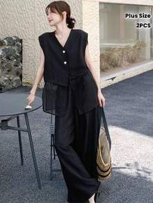 Women Midi Dresses - Black - View 2