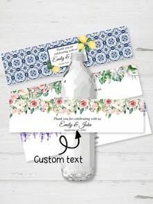 UNICCUT 30pcs Customized Labels - Personalized Bottle Stickers, Customizable Name & Text Stickers, Suitable For Birthday, Baptism, Wedding Decoration - Multicolor - View 1