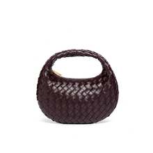 Bolso de mujer BV Bottega Bang Bang de cuero genuino tejido a mano de Andiamo Clutch Campana. Bolso mini tejido de alta gama, elegante y versátil, que puede usarse como bolso de hombro, bandolera, clutch, bolso de cadena, compacto y exquisito. - B1904# Morado uva - Ver 3