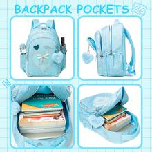 3pcs/Set Girls Floral Print Backpack, Includes Crossbody Bag And Water Bottle Holder, Lightweight Student School Bag Set - Girls' Schoolbag - View 7