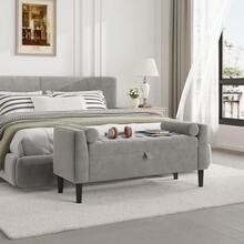 Storage Benches & Ottomans - Grey - View 4