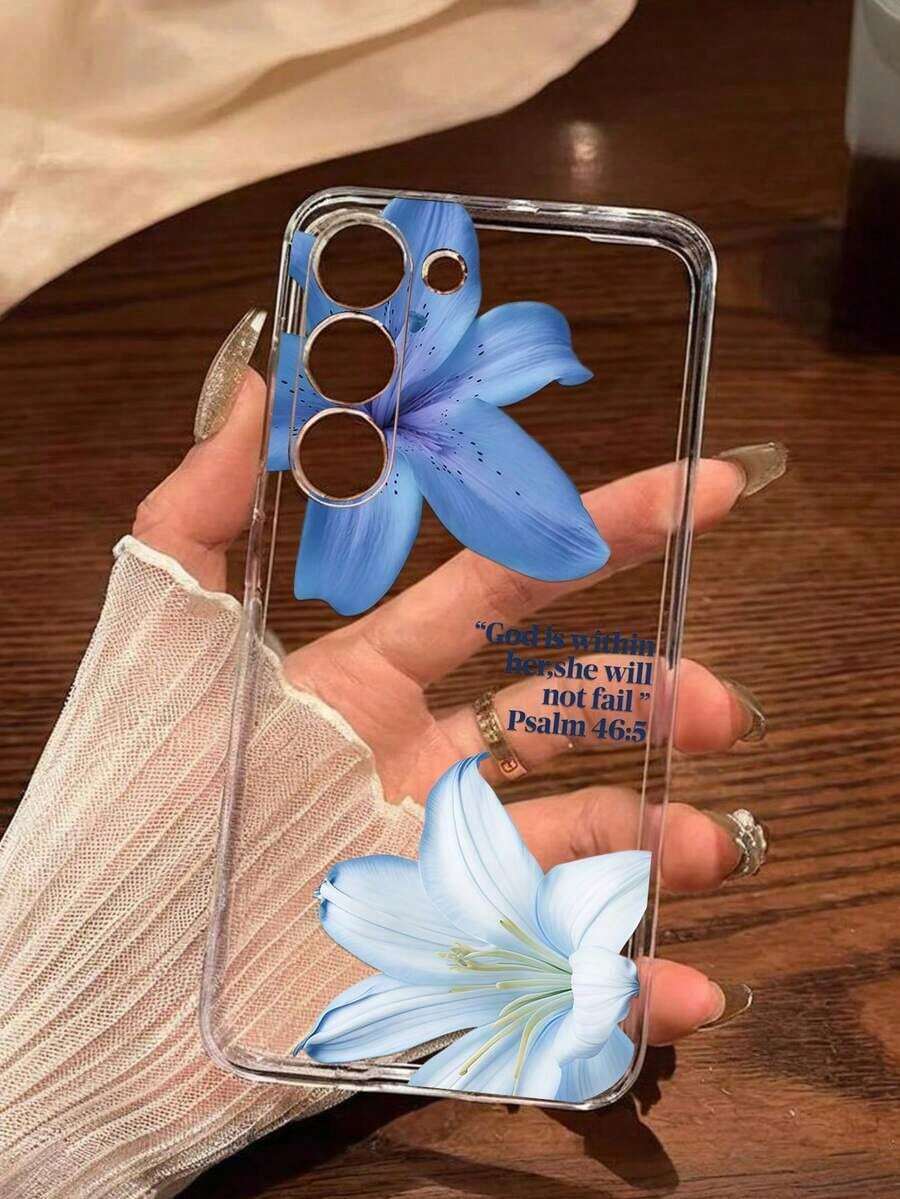 1 Piece Soft Phone Case With White Lily Flower And Butterfly, Compatible With Huawei Honor, , Galaxy A04e/12/A13/A14/A34/A50/A52/A53/A54/S21/S22/S23/S24/S25/S25Ultra, 6A/7A/8A, 12T/13T, International Version, Not Domestic Version, Spring Gift - 透明 7 - 查看 1