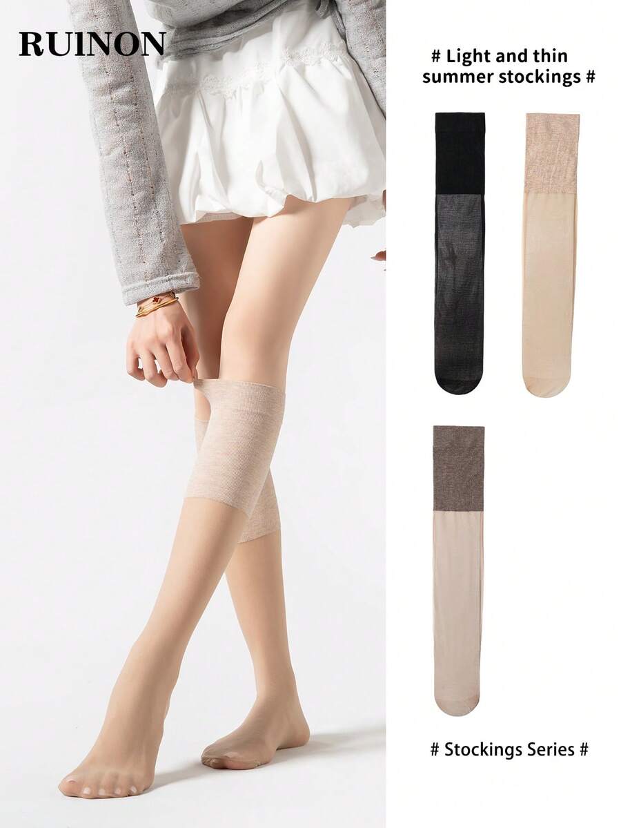 1/3 Pairs Multicolor Cute Style Leg-Shaping Tights - Multicolor - View 1