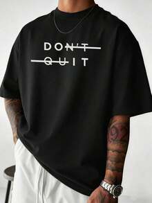 Camiseta Casual de Verano para Hombre Zrgoth, Versátil y de Manga Corta, de K-GLORY, con Eslógan en Inglés Impreso - Negro - Ver 1