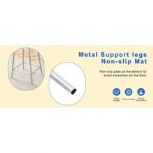 Transparent bar stool set, 4 pack, acrylic seat shell with metal frame in silver/ gold/ black, modern design chairs for kitchen, bar or dining room chairs only, without table - Silber + Kunststoff1 - Übersicht 5