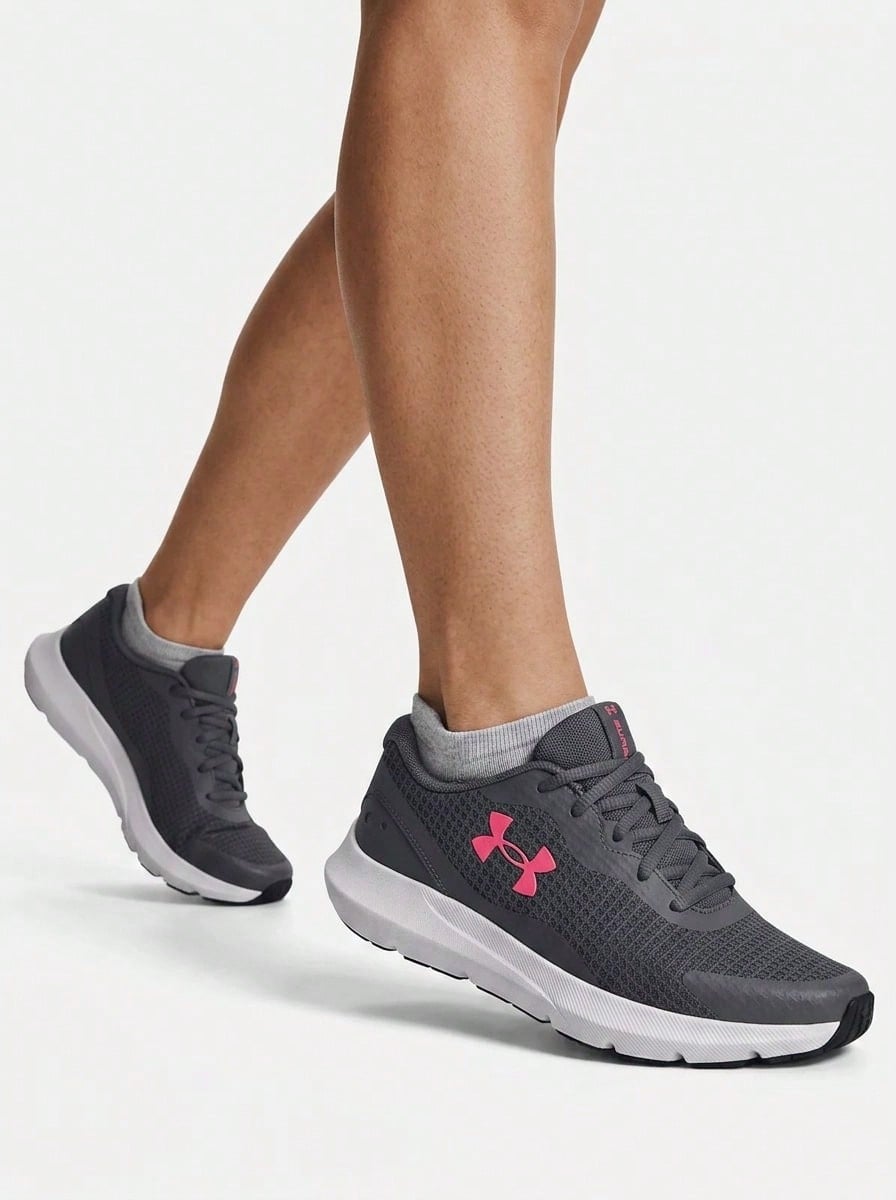 Under Armour UA RUNNING Women's Casual Athletic Shoes Heritage Flexible Rubber Outsole Weekend Walking Running 3024894-103 - PitchGrey/White - View 1