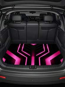 1pc Cool Multi-Color Geometric Pattern Car Trunk Mat | Durable, Easy To Clean, Suitable For Sedans And SUVs, All-Season, Keeps Interior Clean, Polyester Fiber - A - View 6