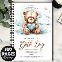 100-Page Cute Watercolor Bear Pattern Spiral Notebook With "LOVE YO'S" Warm Text, Suitable For Birthday And Other Occasions. Large Capacity, 50 Sheets, Ideal For Work, Study, Daily Planning, Exquisite And Practical, Great Gift Choice For Graduation, Birthday, Etc. - B - View 7