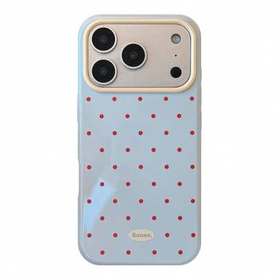 Kavenfort Fashionable Ins-Style Polka Dot Phone Case, Compatible With Apple 18 Pro Max, 17, 16 Pro, Anti-Drop 15, Macaron Color Block 14, Soft Shell 13, Girly, Geometric, Minimalist Style, Fresh And Simple, Color Block Style, Niche, Ins-Style.
