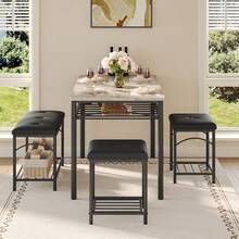 Dining Table & Chair Sets - Grey - View 2