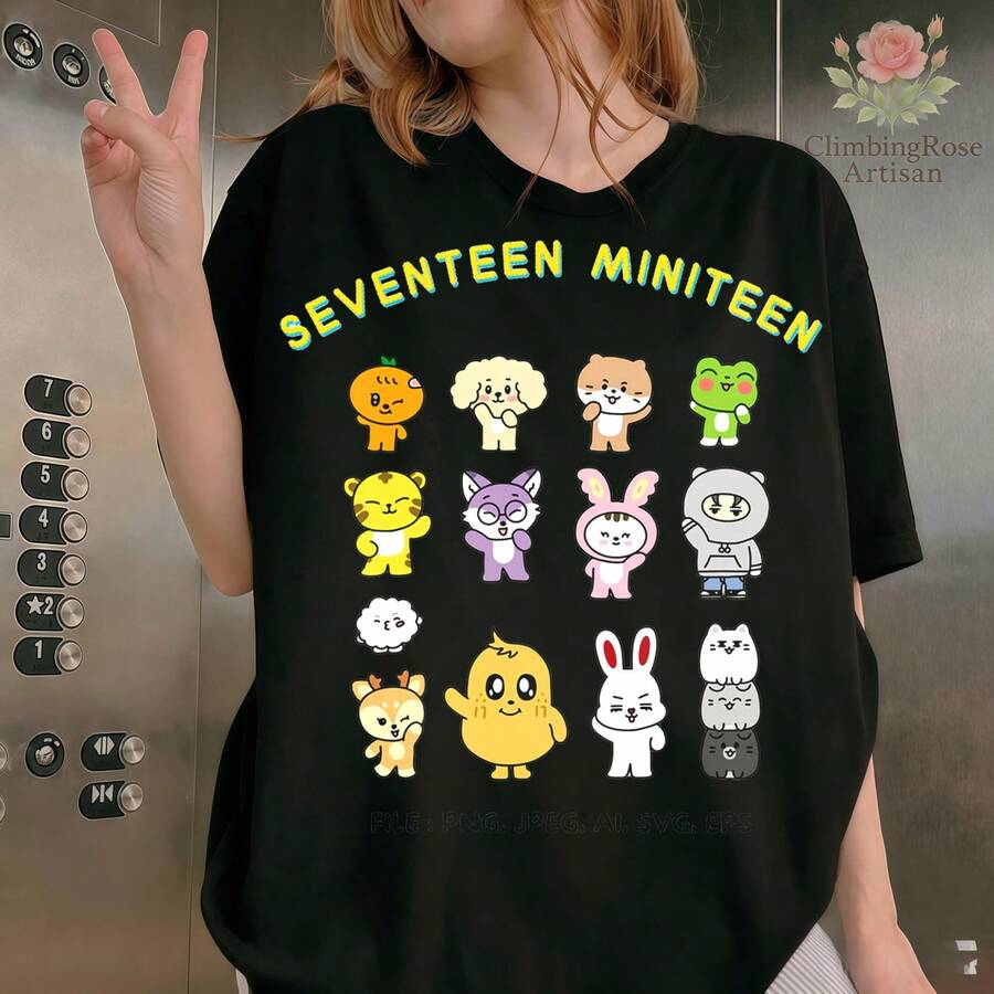 Seventeens Miniteen Entire Body 13 Characters 1 Set - Black - View 1
