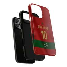 Personalized Morocco Football Jersey Phone Case |   Custom Name & Number - 1 Piece Of Picture Color - View 3