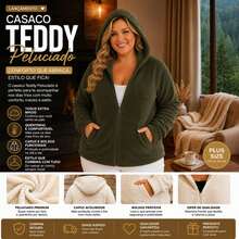 Plush Teddy Coat With A Soft Touch And Perfect Comfort For Cold Winter Days! 12925.C1 - 綠色 - 查看 3