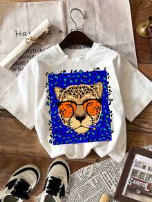 Women's T-Shirt For Spring And Summer - 白色 - 查看 1