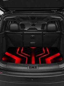 1pc Cool Multi-Color Geometric Pattern Car Trunk Mat | Durable, Easy To Clean, Suitable For Sedans And SUVs, All-Season, Keeps Interior Clean, Polyester Fiber - A - View 10