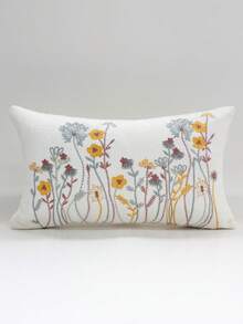 1件/2件 Ins風蒲公英花卉刺繡枕套，雪尼爾材質，柔軟舒適，適合臥室、沙發、床鋪，不含枕芯 - 彩色 - 查看 9