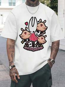 Herren T Shirt Modernes Design Bequem Lässig Sommer Freizeit Mode Must Have Bestseller - 白色 - 查看 2