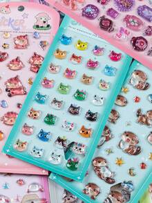 Colorful 3D Epoxy Resin Stickers - Cute Animals - Waterproof, Reusable, Repositionable, Self-Adhesive, High-Quality Resin - Perfect For Decorating Smartphones, Phone Cases, Laptops, Desktop Computers, Tablets, Stationery, Notebooks, Journals - Multiple Colors Available [Style/Packaging Random] - View 1