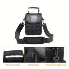 [Funda para cámara digital] Bolso de hombro para SLR - Impermeable y ligero para cruzar el Body para D40/DSLR, accesorios esenciales para fotografía de viaje (gran capacidad) - Gris - Ver 10