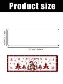 1pc Christmas Decorative Floor Mat 40x60cm, 50x80cm, 40x120cm, Pattern With Christmas Gnomes, Snowflakes, Christmas Trees And Gift Boxes, Red And Black Buffalo Plaid Border, Suitable For Holiday Home Decor, Entryway, Bathroom And Kitchen - Multicolor - View 11