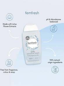 Femfresh Intimate Wash, PH-Balanced Gentle Cleansing, Low-Allergy Mild Formula, Odor Protection, For Sensitive Skin, Refreshing & Soothing, For Daily Use, 250ml/8.45 Fl.Oz - Sensitive - View 3