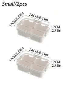 1 cái/2 cái Hộp lưu trữ phụ kiện bàn làm việc thanh lịch, hộp đựng trang sức nắp ấn sáng tạo cho kẹp tóc, ngọc trai, dây buộc tóc, mút trang điểm, cọ, chống nước và chống bụi, phù hợp cho ký túc xá, khách sạn, phòng ngủ, bàn trang điểm - trong suốt - Xem 17