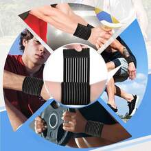 1 par de muñequeras deportivas, muñequeras para el síndrome del túnel carpiano, muñequeras elásticas de polímero transpirable de compresión, muñequeras deportivas elásticas transpirables unisex. - pulsera - Ver 5