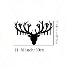 Escultura de pared de metal con diseño de ciervo y árbol, de 1 pieza, 15.75*14.72 pulgadas. |   Regalo de Halloween y Navidad, Decoración de Interior/Exterior Tallada en Metal - TY9619 - Ver 13