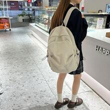 Bolso de mano moderno y versátil para mujer, estilo casual elegante con un toque de alta gama, bolso de hombro estiloso ideal para ir de compras, mochila casual plisada estilo coreano para mujer, nueva mochila de estudiante para el verano de 2026, de pana vintage. - Verde - Ver 6