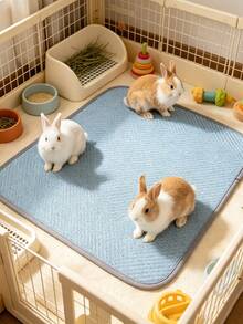 Pet Cooling Mat Is A Cool, Breathable, Non-Slip Bamboo Mat,Hamster Cage Accessory, A Pet Cooling Mat Bed,It Is Suitable For Guinea Pigs,Chinchillas, Rabbits, And Other Small Pets, Making It An Ideal Choice For Summer Pet Mattresses. - Multicolor - View 9