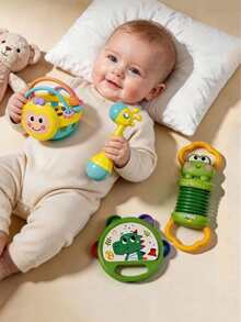 Infant Rattle Sets, Meeting The Needs Of Children At Different Stages, Baby Grip Hand Rattle, Easy To Hold Sensory Teether, Baby Early Education Educational Musical Toy, Newborn Full Moon Gift, Suitable For 1-12 Months Boys And Girls - Multicolor - View 8