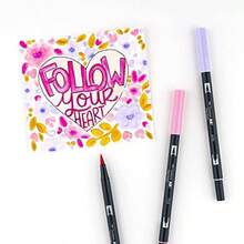 Tombow 56228 Dual Brush Pen Art Markers Sweetheart Portrait 1 Count Pack of 6 - como en la imagen - Ver 7