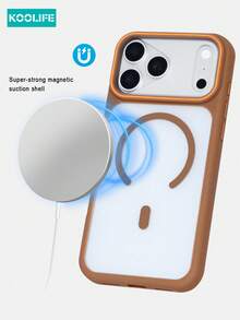 Ốp lưng điện thoại Koolife 1 chiếc màu vàng sa mạc phối tương phản, gọng kính từ tính, thiết kế 2 trong 1 bằng PC+TPU mờ, chống rơi vỡ và chống trượt, phù hợp với Apple 17/17pro/17promax. - Touka - Xem 10
