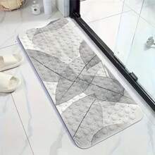 1pc Bathroom Anti-Slip Mat, PVC Material With Suction Cups, Vein Textured, 16"X39" Universal Size, Shower Tub Non-Slip Pad, Durable & Easy To Clean, Versatile For Home, Living Room, Bathroom,Room Decor,Travel Essential - Multicolor - View 4
