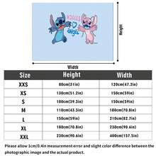Disney Lilo & Stitch Wandteppich, süßer Muster von aufgeregtem Stitch und Engel mit Herzakzenten, leichter, weicher Stoff für Schlafzimmer, Wohnzimmer und Deko im Studentenwohnheim - 0 - Übersicht 5