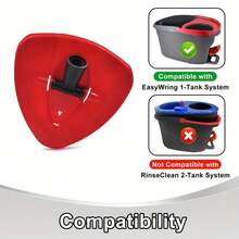 Yuunaie 1/2Pcs Spin Mop Replacememt Base Compatible With Easywring 1Tank Mop High Quality And Durable Mop Replacement Refills For Kitchen Bathroom Cleaning Supplies - Red - View 9