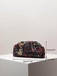 (隨機圖案) 女款手拿包、亮片包、花卉、刺繡、百褶包、晚宴、派對穿搭、舞會包、舞會配件、婚禮用品、優雅、禮物 - 彩色 - 查看 8
