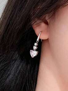 1 Pair Gorgeous Cubic Zirconia Earrings, Designed For Women, Suitable For Wedding, Engagement, Anniversary Party Wear, Valentine's Day Gift - 1# - View 8