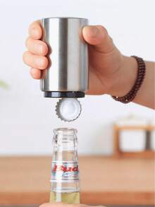1pc/3pcs/5pcs Stainless Steel Automatic Beer Bottle Opener, Gift For Father - View 4