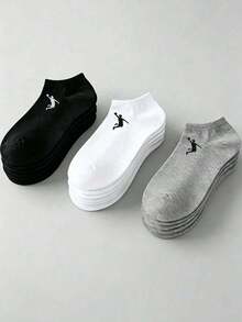 1/9/15/30 Pairs Unisex Basketball Pattern Invisible Socks, Soft & Breathable, Moisture-Wicking, Suitable For Various Occasions Like Sports, Casual, Business, All Seasons - Multicolor - View 5