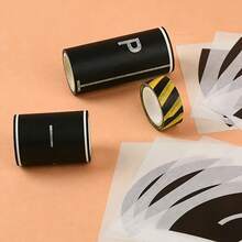 13pcs Handmade Road Sign Tape Set, (Includes 3 Rolls + 10pcs Creative Curved Stickers), Easy-Tear No-Residue Road And Track Washi Tape, Parking Lot Scene Model, Suitable For Smooth Surfaces, Room, Birthday Party, Traffic Theme - One Size Fits All - View 4