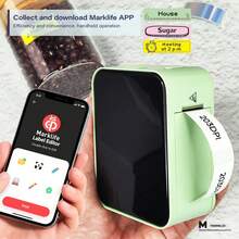 Marklife Thermal Label Printer For IOS & Android - Portable Sticker Maker Machine With Self-Adhesive White Label Roll | No Ink Needed, Instant Printing For Home, Kitchen Jar Labels, School Supplies, Clothing Name Tags, Office Storage & Gift Packaging - Multicolor - View 4