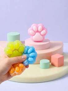POKOJA LAND Juguete de alivio de estrés con forma de garra de gato TABA MINI, set de 1/5/10/20/30/40 piezas, aprieta la pata de gato, juguete sensorial lindo, hecho a mano de silicona suave y pegajoso, juguete de estiramiento para aliviar el estrés, garra de gato con resorte, regalo para niñas, cumpleaños, fiesta - Multicolor - Ver 3