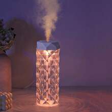 This USB-Powered Large Capacity Acrylic Crystal Humidifier Can Be Used As A USB Night Light, Desk Lamp, And Crystal Atmosphere Light. It Is Also A Small Essential Oil Diffuser Suitable For Bedroom And Home Use (Please Do Not Use Oil-Based Perfumes Or Fragrances). The Lid Is Not Waterproof. 7-Color RGB Auto-Changing, Long Press To Lock The Color. - 白色 - 查看 3